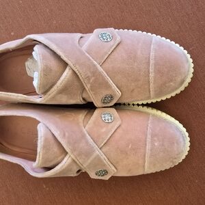 CHANEL Pink Suede Sneakers